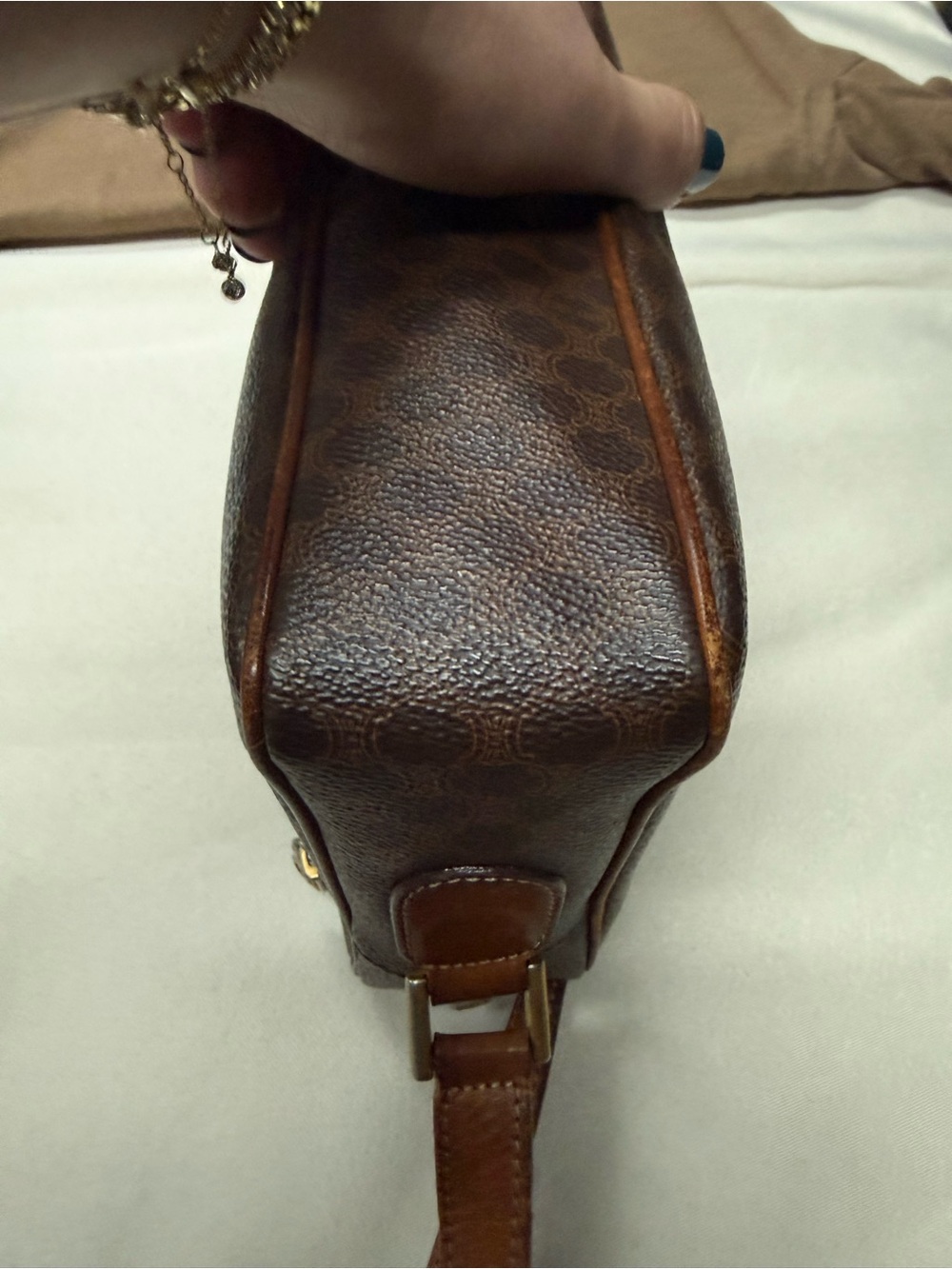 AUTHENTICATED Vintage Céline Macadam M12 Double-Zip Crossbody Bag - Picture 14 of 14